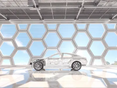 Tesla Model S Frame and Chassis in the interior model 3D model