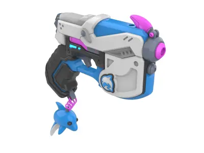  DVa Blaster Waveracer Skin - Overwatch - Commercial - STL 3D print model