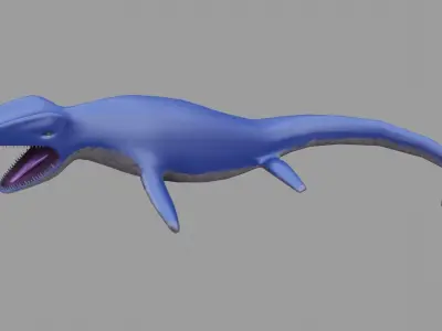 Mosasaurus Low Poly - Rigged Low-poly 3D model