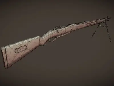Gewehr wooden rifle 3D model