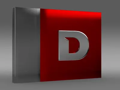 Derbi one letter 3d Logo 3D model