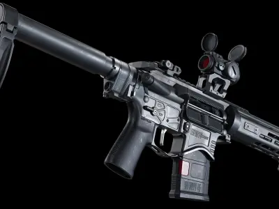 Springfield Armory Saint edge EVAC ar15 pistol Low-poly 3D model