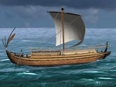 Greek Freight Ship 3D model