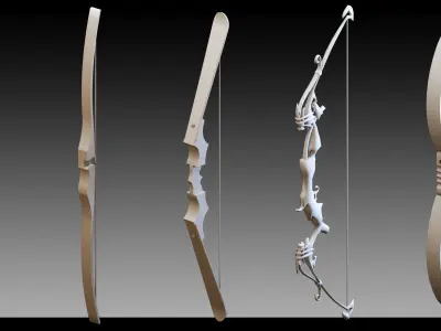 87 Bows and Arrows- Kitbash- High detail 3d models 3D model