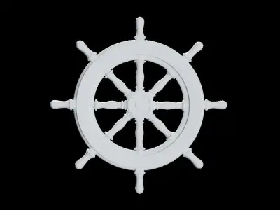 wooden-helm Low-poly 3D model