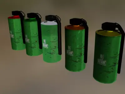 Mutated Smoke Grenade Pack Free low-poly 3D model