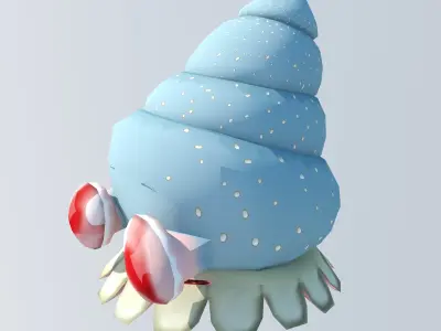 Mollusk Low Poly Character MAX 2011 Low-poly 3D model