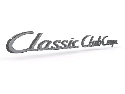 Classic Club Coupe emblem nameplate 3D model