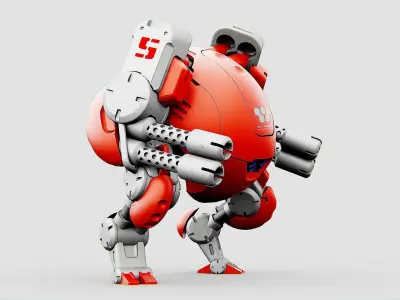 MILITARY BOT M-200 Rigged for Unreal Engine - Unity - MIXAMO 3D model