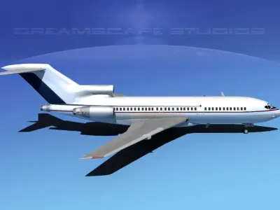 Boeing 727-100 Corporate Jet 7 3D model