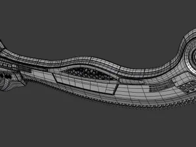 Sci-Fi Chain Sword Free 3D model