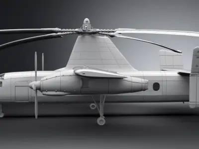 Fairey Rotodyne Scale model 3D print model