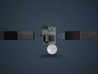 Surveillance Satellite Low-poly 3D model