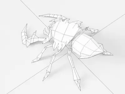 Beetle 3d model scorpion Low-poly 3D model