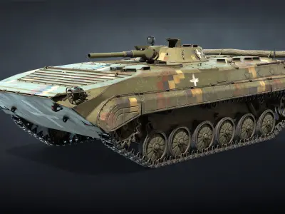 BMP-1 IFV Game Ready Low-poly 3D model