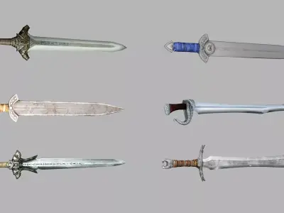 Medieval Polearms Weapon Pack 03 Low-poly 3D Model Low-poly 3D model purchase