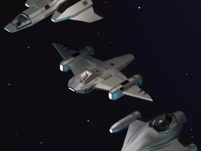 Spaceships - Low poly spaceship Low-poly 3D model