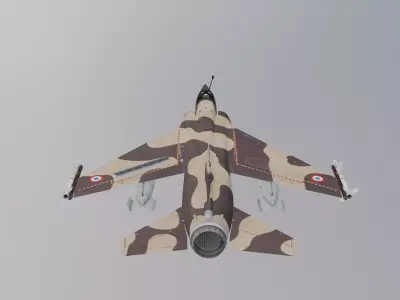 Dassault Mirage F1C-200 Military Jet 3D Model Low-poly 3D model