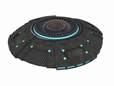 3D model ALIEN UFO SPACE CRAFT Low-poly 3D model