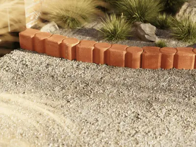  Concrete Edger Block Models, Red 