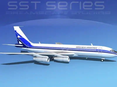 Boeing 707-320 Aerolineas Argentinas 3D model