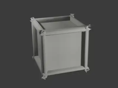 Simple Crate no color Free 3D model