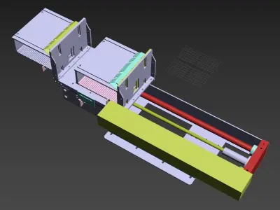 Cylinder drive mechanism 3D model