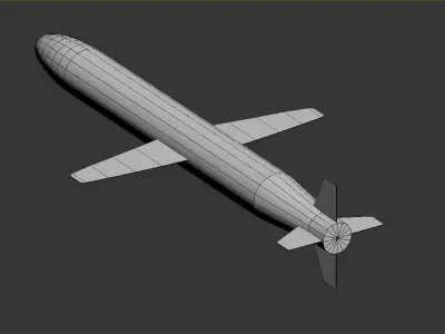 Tomahawk Cruise Missile BGM-109 Low-poly 3D model