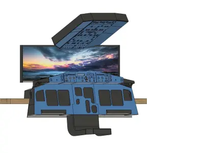 Homeamde a320 desktop cockpit  3D model
