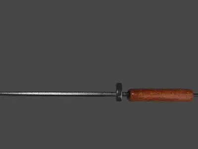 Knife with wooden handle Free low-poly 3D model