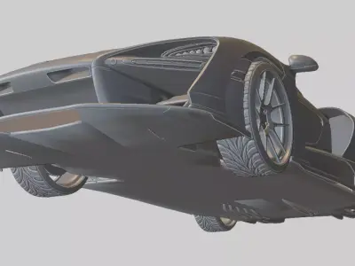 High Performance Supercar Low-poly 3D model