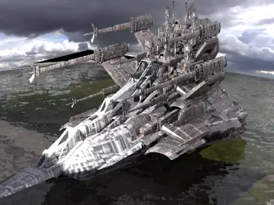 Arch Assassin Cruiser Ship 3D model