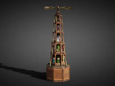 Weihnachtspyramide German Christmas pyramid 3D model