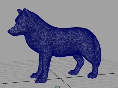 Artic Wolf  Low-poly 3D model