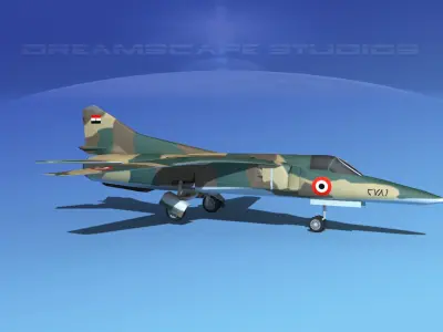 Mig-27 Flogger LP Egypt Low-poly 3D model