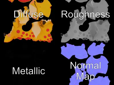 Cute Cartoon Dinosaur Model Pack Low-poly 3D model