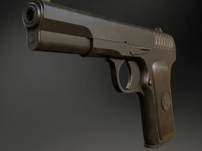 TT33 Tokarev Low-poly 3D model