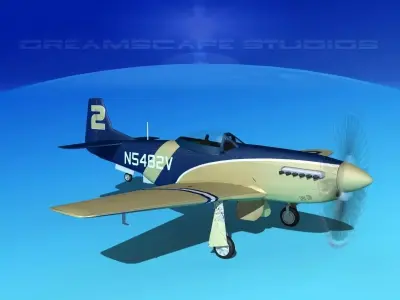 P-51 Mustang Sport V04 3D model