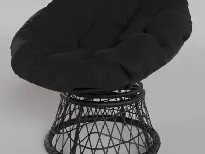 3D Model of a Wicker Armchair - 6 Color Variations Free 3D model