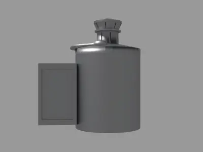 Candlelit Lamp Low-poly 3D model