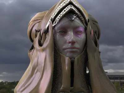 Desert Alien Headdress  3D model