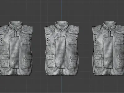 body armor flak jacket Free low-poly 3D model