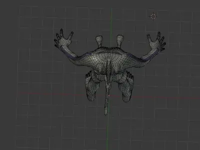 Humanoid AquaCreature BASE MESH Free 3D model