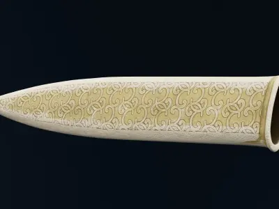 Golden Dagger Sheath Low-poly 3D model