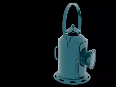 Railroad signal gas lantern Free low-poly 3D model