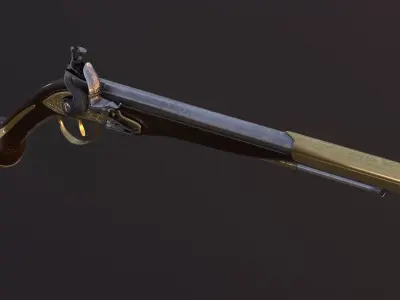 flint pistol 3D model