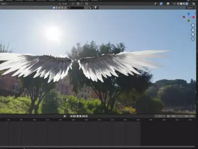 Realistic Angel Wings Free low-poly 3D model