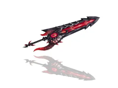 Corrupted Holy Sword Low-poly 3D model