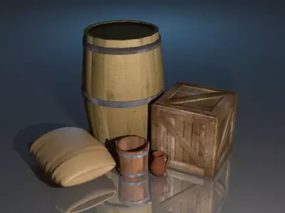Furniture Game Asset  Free low-poly 3D model