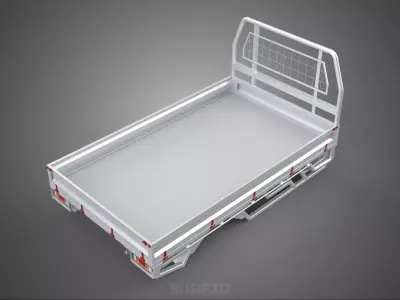 FLAT BED DECK PICKUP TRUCK HEADBOARD STRUCTURE FRAME HEAD RACK 3D model